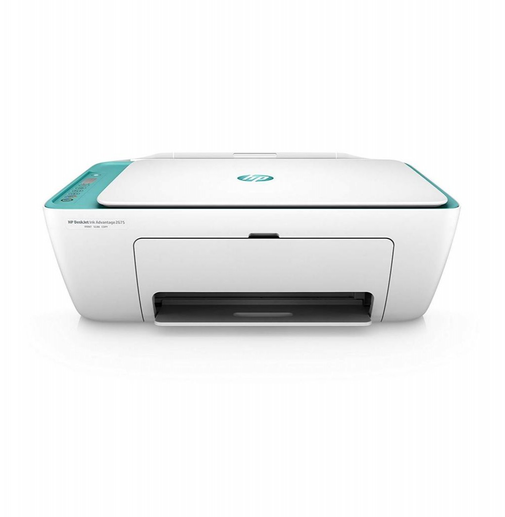 Impressora HP DeskJet 2675 Multifuncional 3 em 1 Bivolt - Branca/Verde
