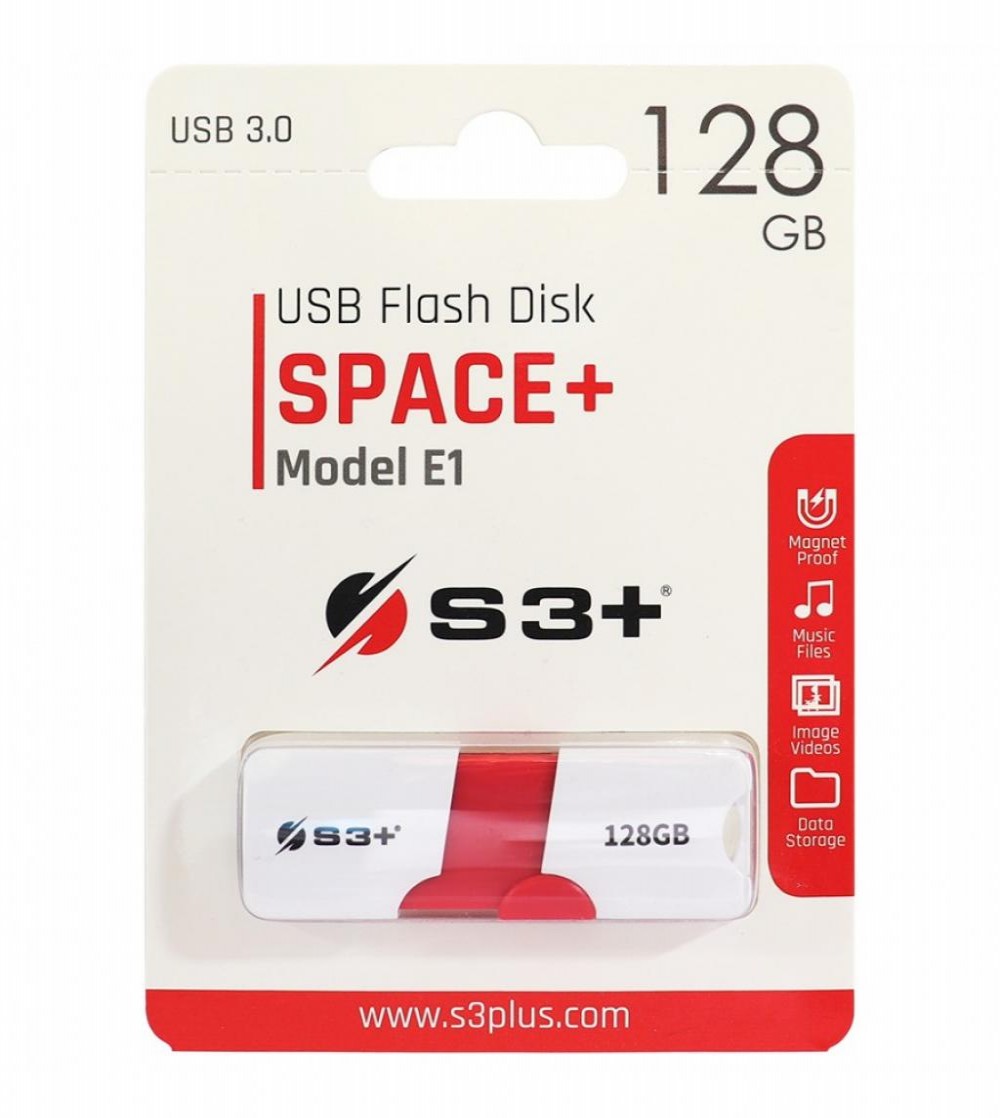 Pen Drive 128GB S3 SPACE+ E1 S3PD3003128 3.0