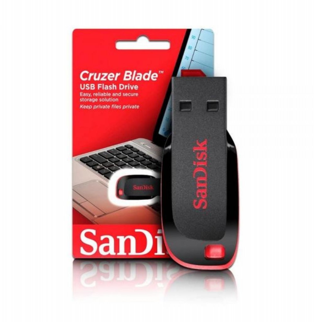 Pen Drive  8GB Sandisk Z50 Preto/Vermelho