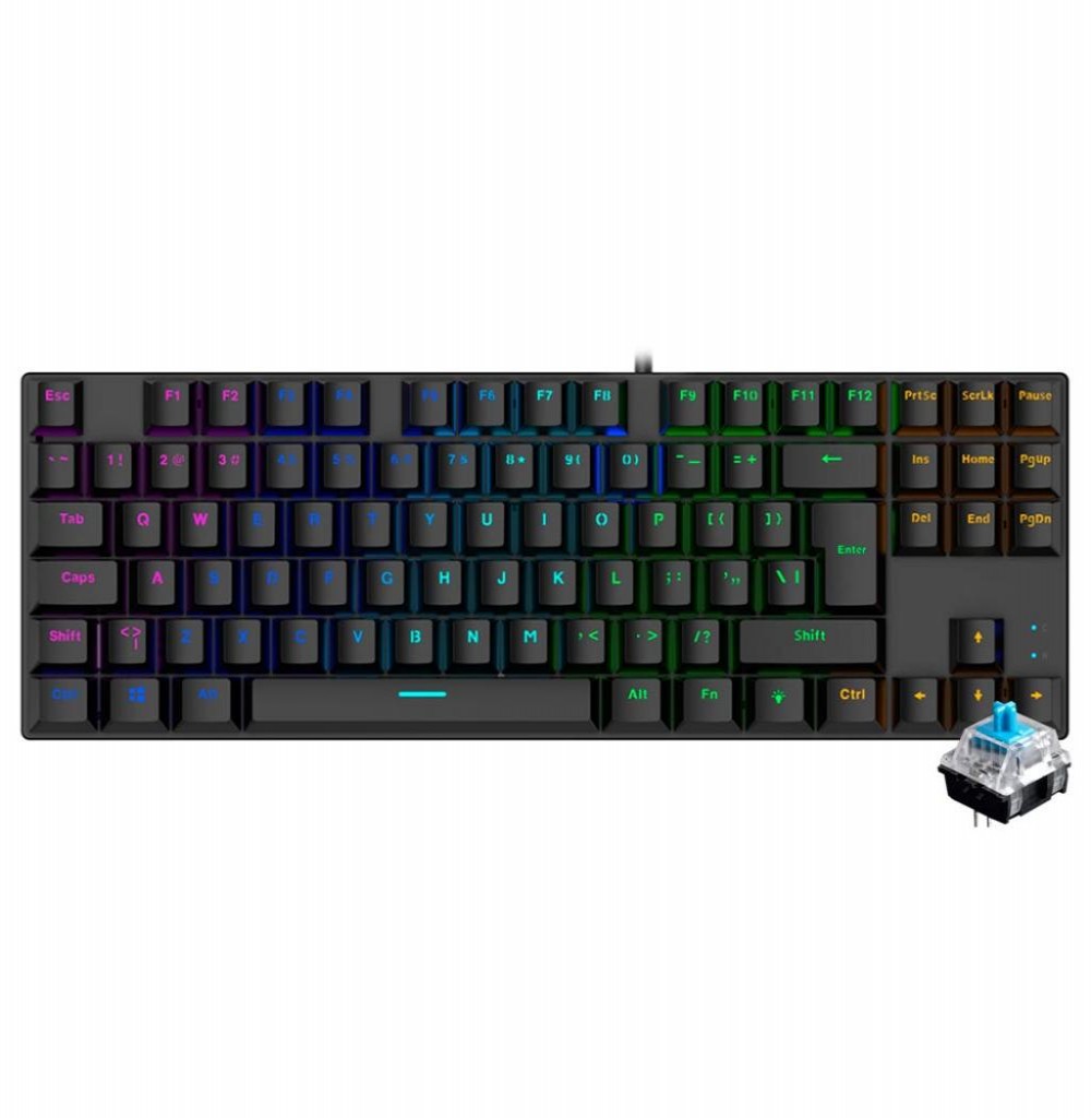 Teclado Usb Satellite GK51 Gamer Mecânico Inglês