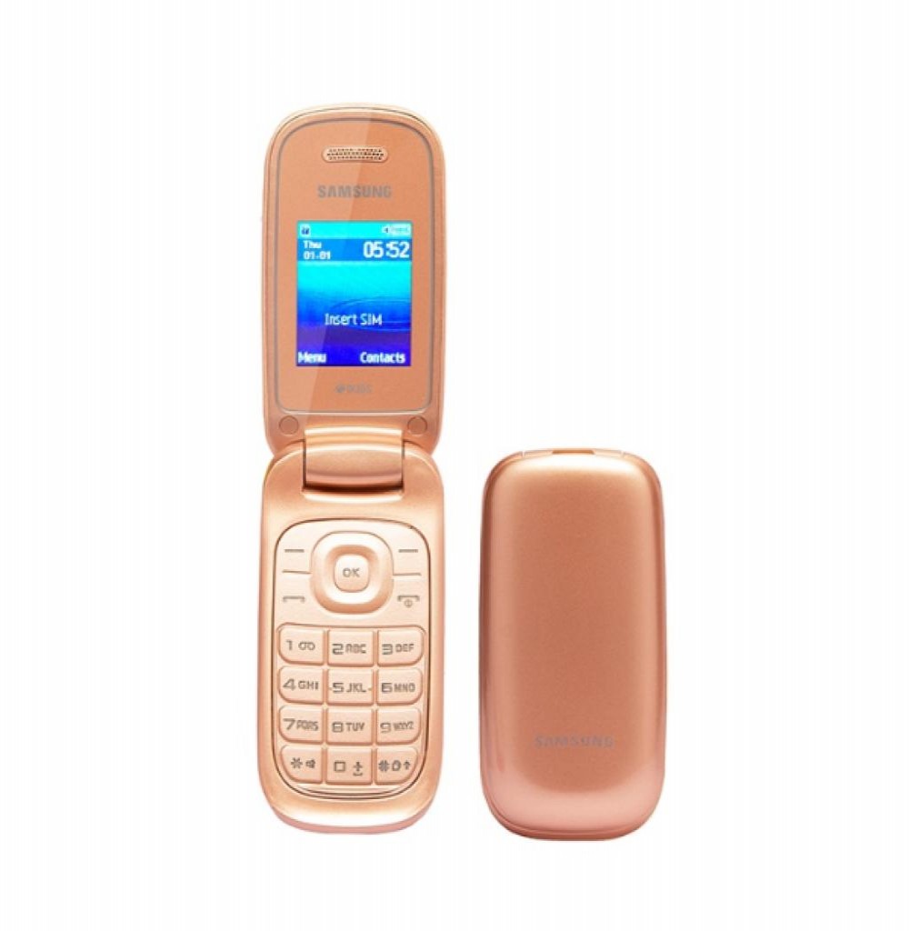 Celular Samsung E1272 Dual Flip Dourado