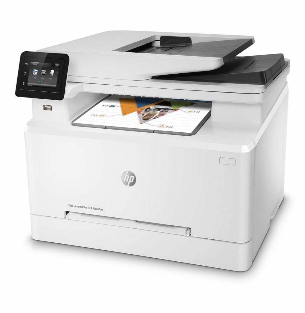 Impressora Multifuncional HP Pro MFP M281fdw Color Laserjet 4 em 1 com Wi-Fi 110V - Branca