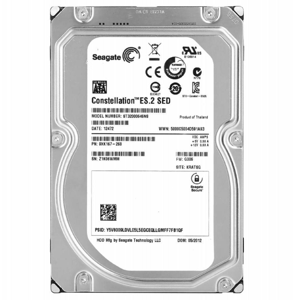 HD SATA3  2TB Seagate ST32000646NS Pull