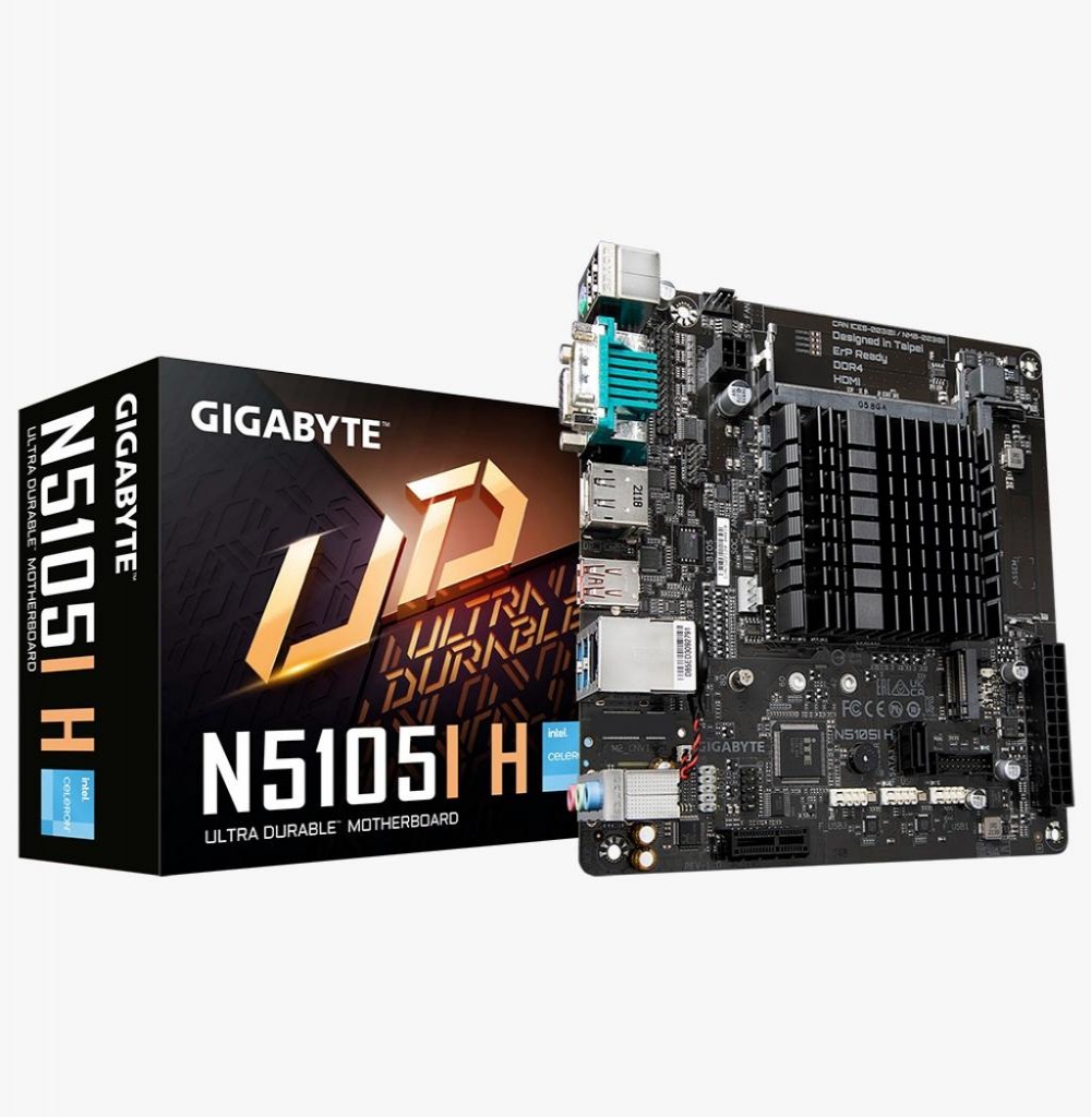 Placa Mae + CPU Gigabyte N5105I H CEL. 1.0/DDR4 MITX