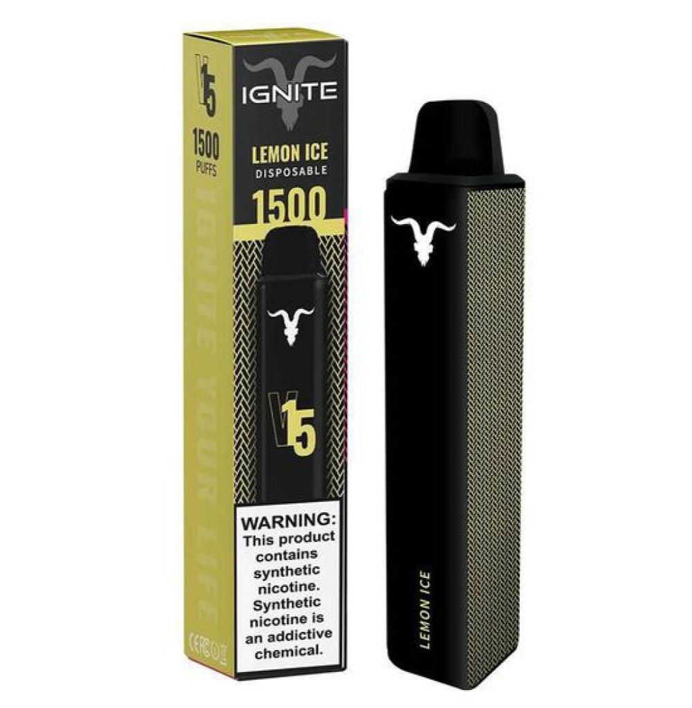 Vape Descartável Ignite V15 Lemon Ice