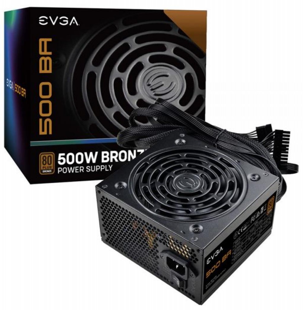 Fonte 500W EVGA BRONZE 100-BA-0500-K1 