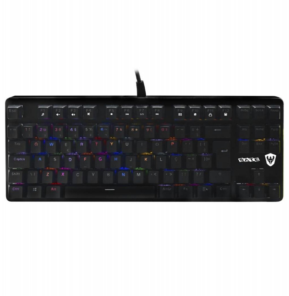 Teclado Usb Satellite Gk-501 Gamer Mecânico Português