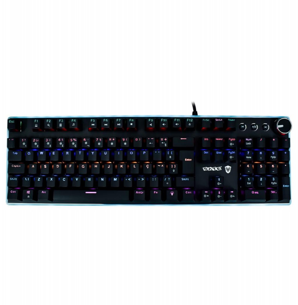 Teclado USB Satellite GK701 Gamer Mecânico Portugues