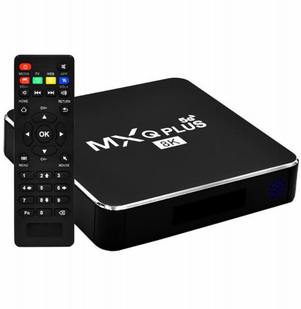 Receptor Digital IPTV MXQ PLUS 8K 64+512GB Preto