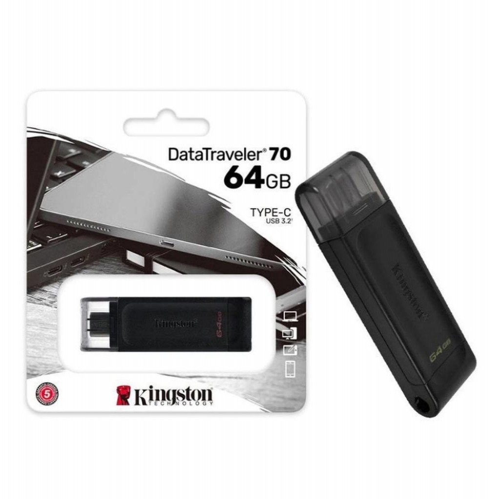 Pen Drive 64GB Kingston DT70 USB-C PRE