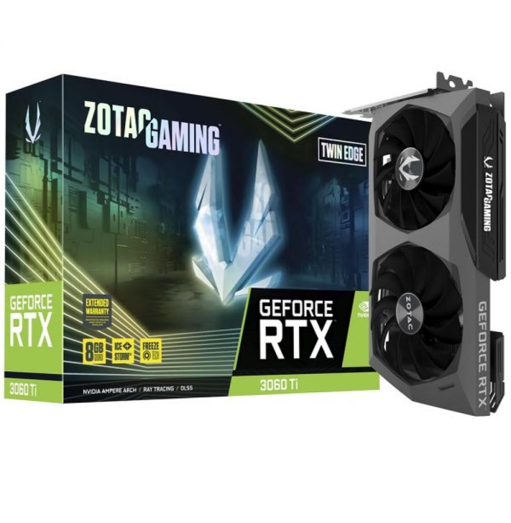 Placa de Vídeo 8GB EXP. GF-RTX3060TI ZOTAC TWIN EDGE ZT-A30620E-10P