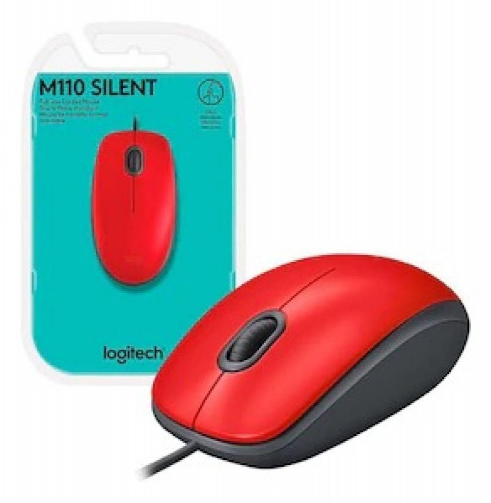 Mouse Logitech M110S Vermelho 910-006755