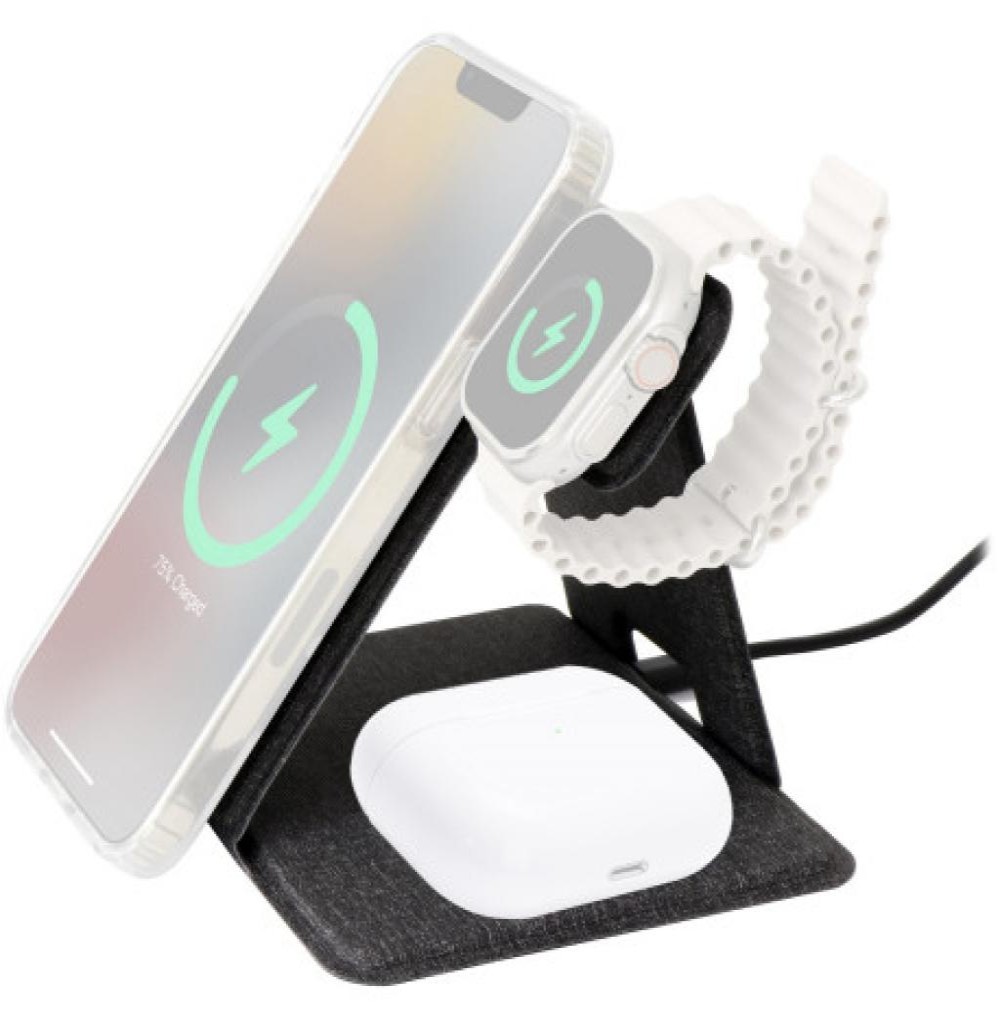 Carregador Wireless 3EM1 MAGNET. IPHONE/WATCH/AIRP