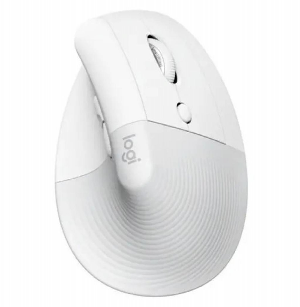 Mouse Logitech Lift Vertical Sem Fio Branco 910-006469