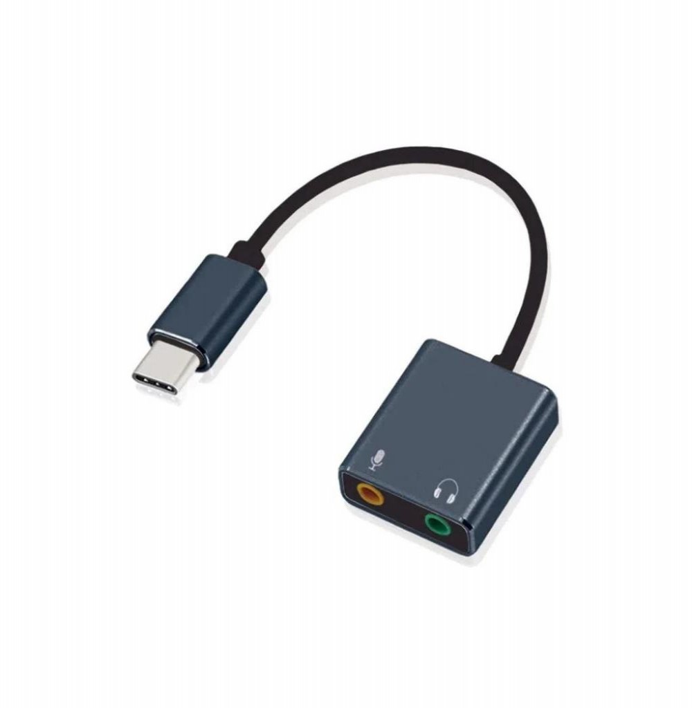 Adaptador USB-Com Fone Microfone Argom ARG-CB-0066