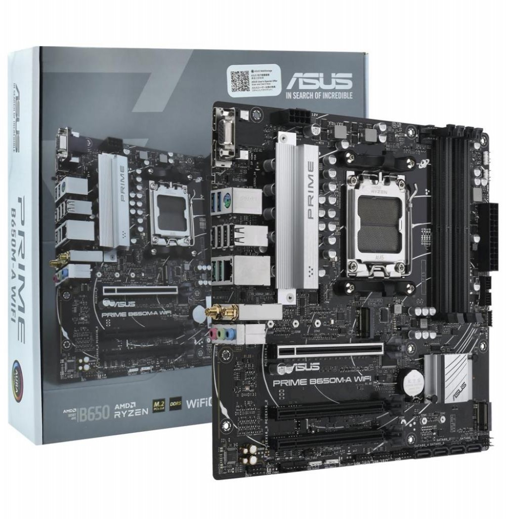 Placa Mae AMD (AM5) ASUS B650M-A PRIME WIFI DDR5