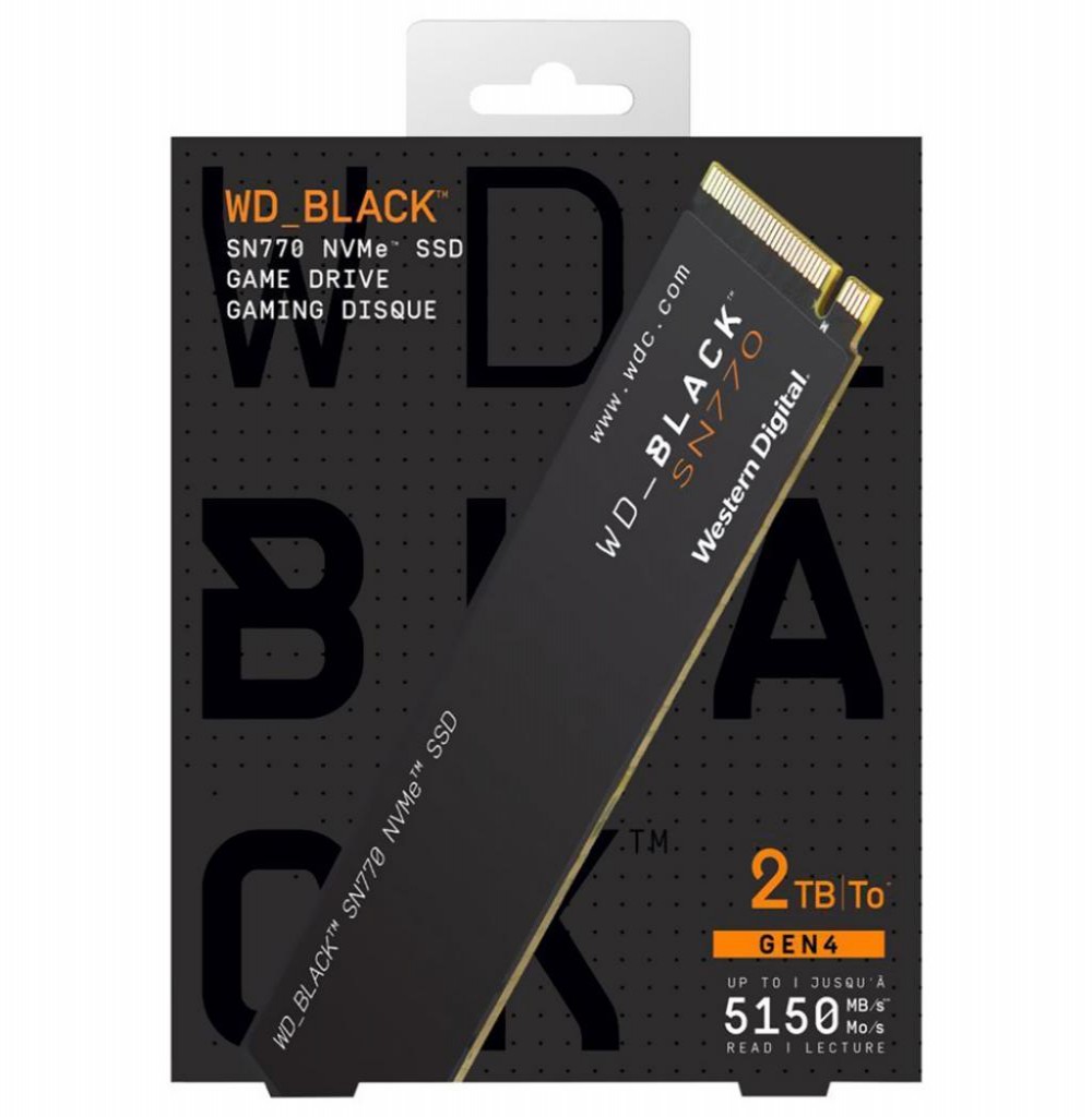 HD SSD M.2  2TB WD BLACK SN770 WDS200T3X0E NVME