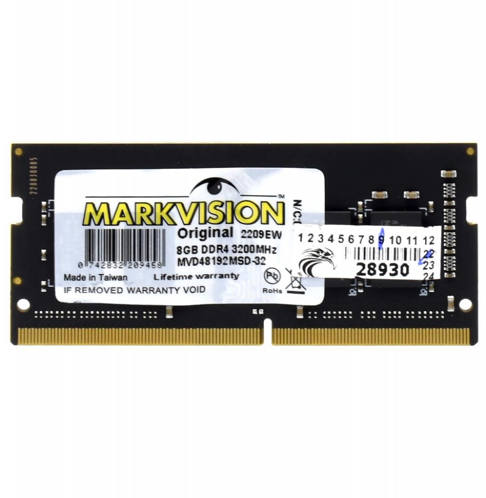 Memória p/ Notebook DDR4  8gb 3200 Markvision