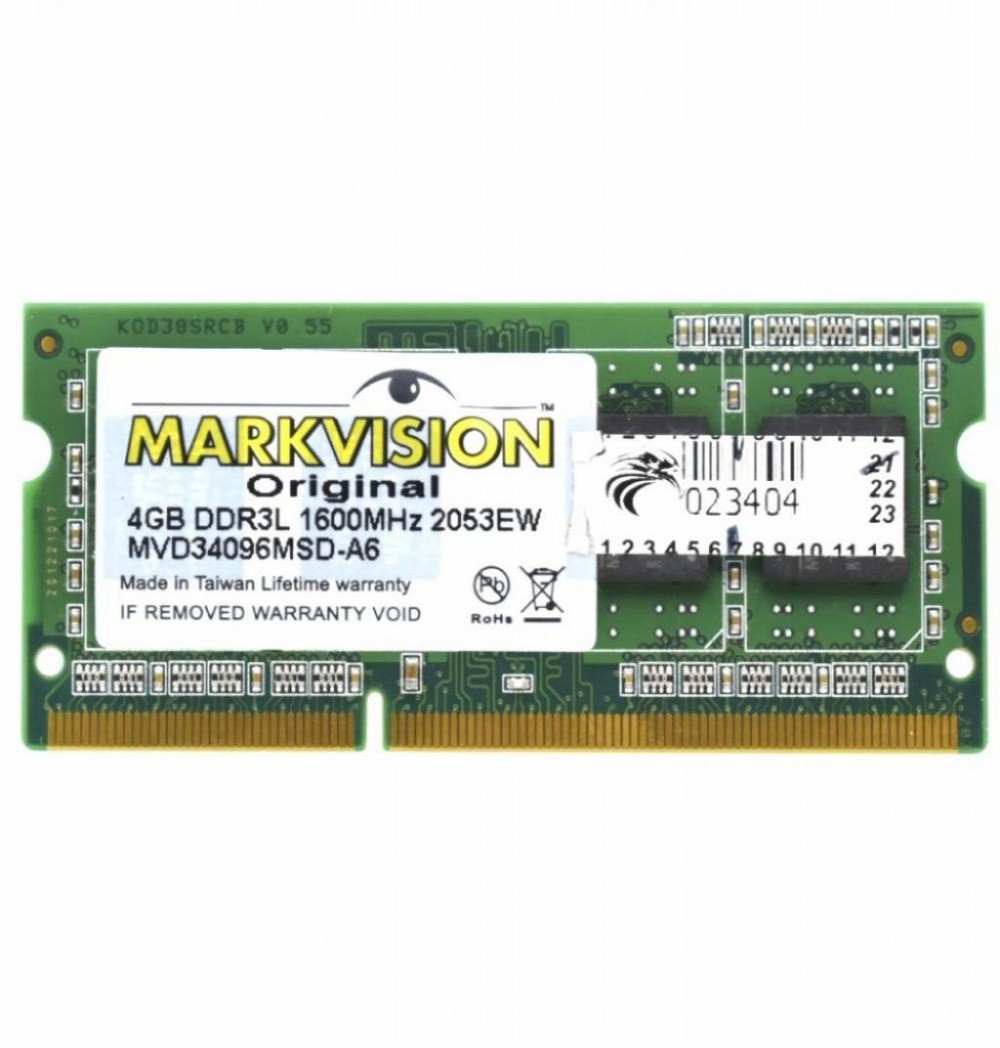 Memória p/ Notebook DDR3L 4gb 1600 Markvision