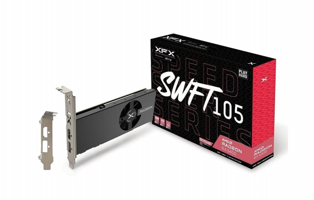 Placa De Vídeo  4GB Exp. Rx-6400 Xfx Speedster SWFT105 DDR6 RX64XL4SFG2	