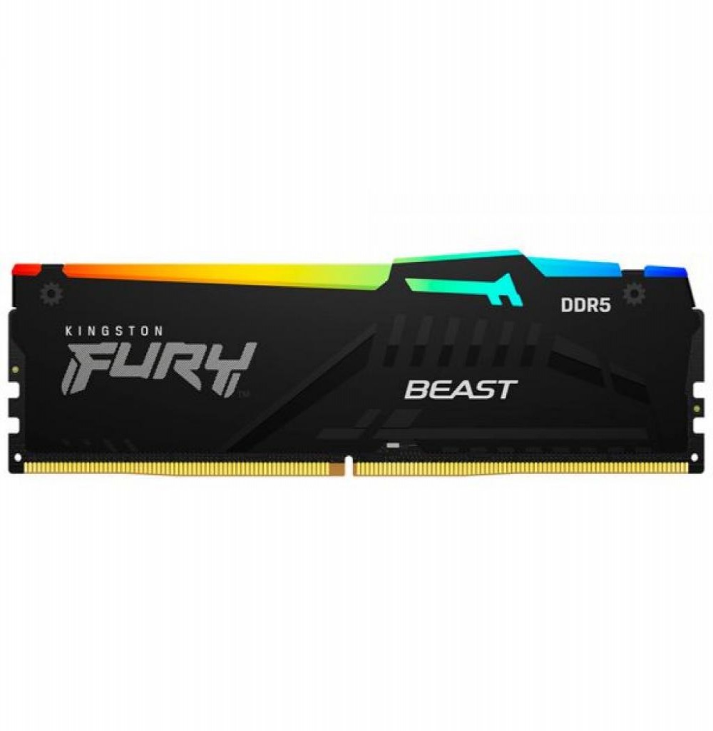 Memória DDR5-32GB 5600 Kingston Fury Beast Black RGB