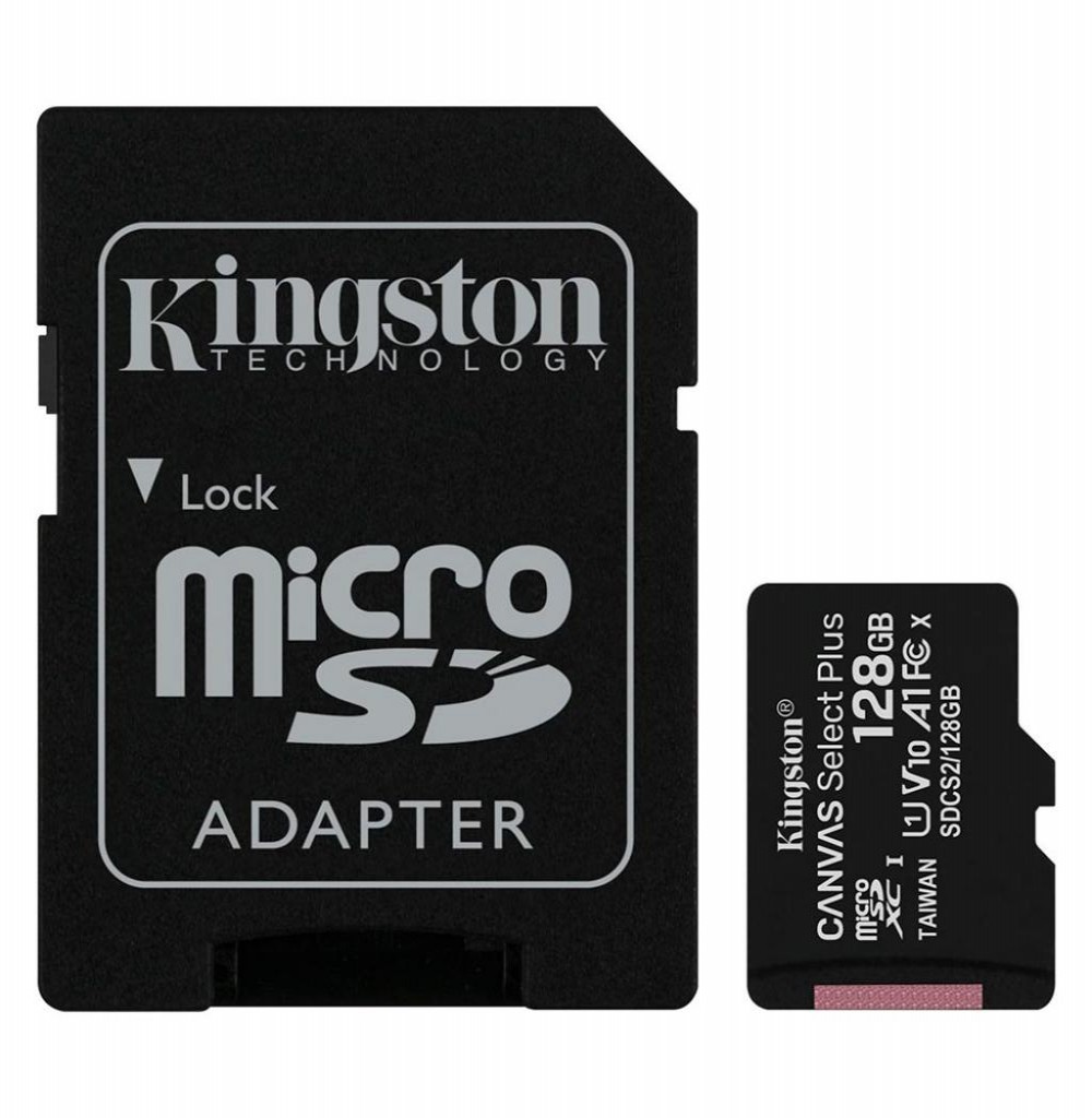Cartão de Memória SD Micro 128GB Kingston Canvas CL10 100MB