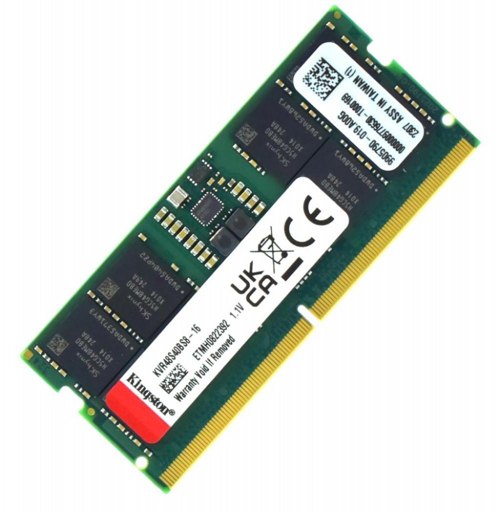 Memória P/Notebook DDR5 16GB 4800 Kingston KVR48S40BS8-16