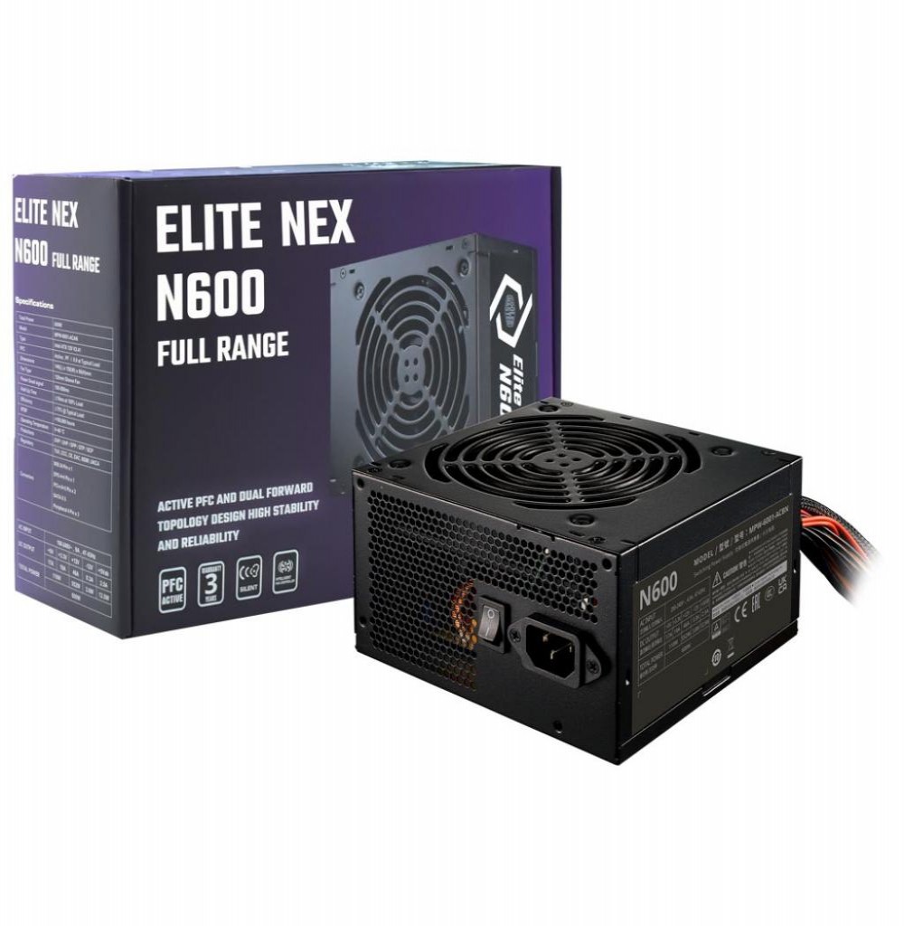 Fonte 600w Cooler Master Elite Nex N600 (MPW-6001-ACAN-BUS)