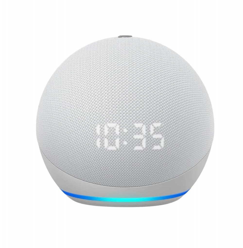 Caixa de Som Amazon Echodot Alexa 5th Branco + Relógio Caixa de Som Amazon Echodot Alexa 5th Branco + Relógio
