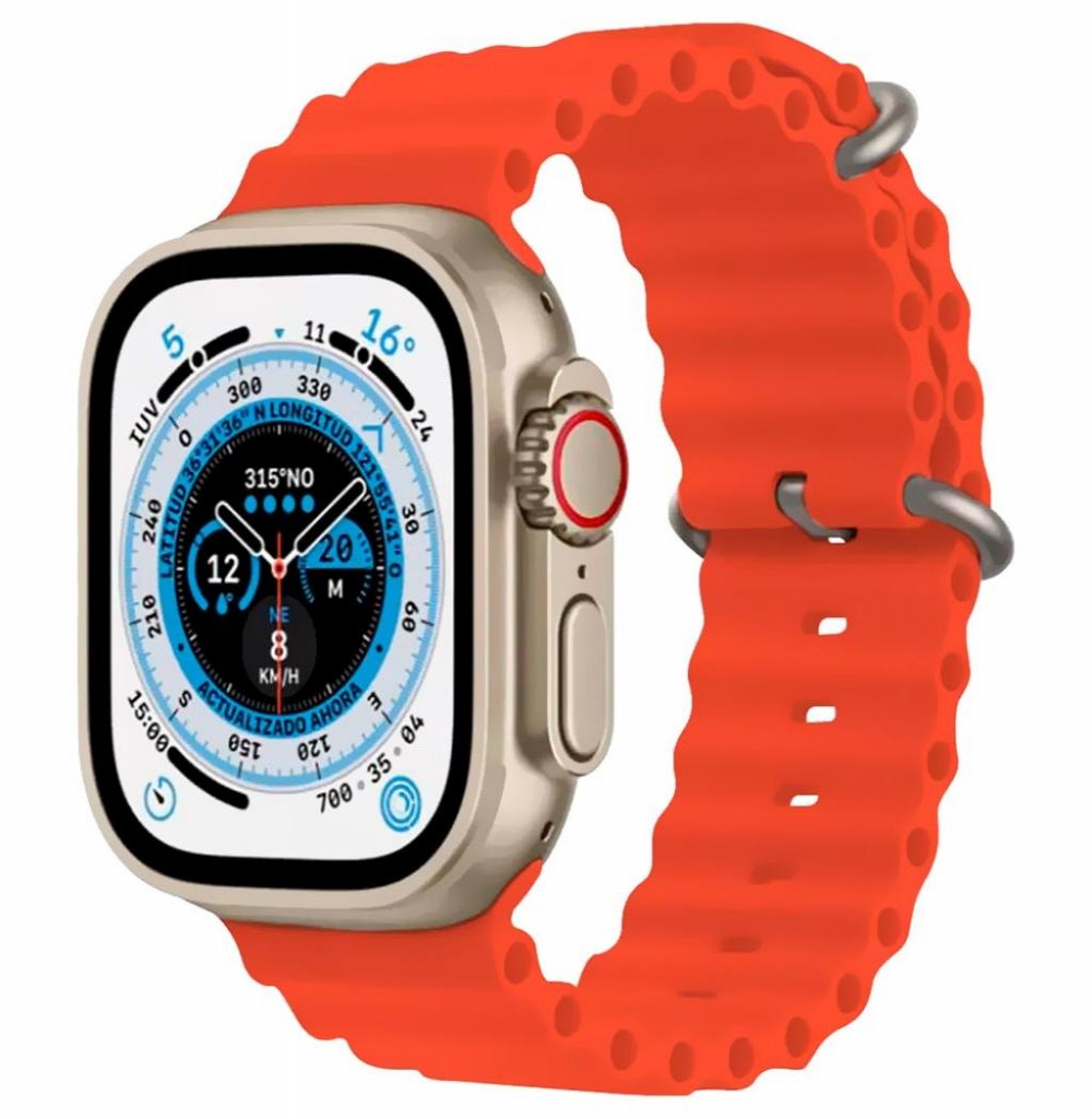 Relógio Blulory Ultra Max 49mm Laranja + Pulseira Extra