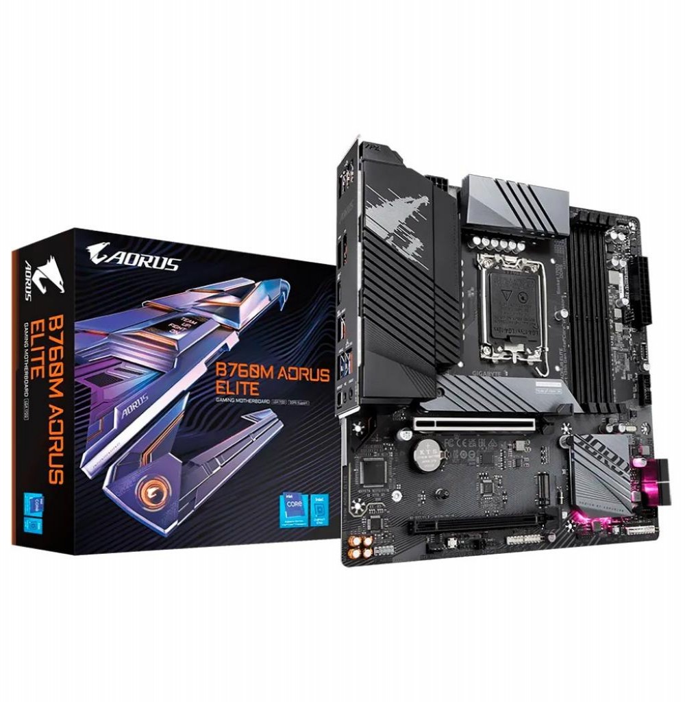 Placa Mãe Intel (1700) Gigabyte B760M Aorus Elite DDR5