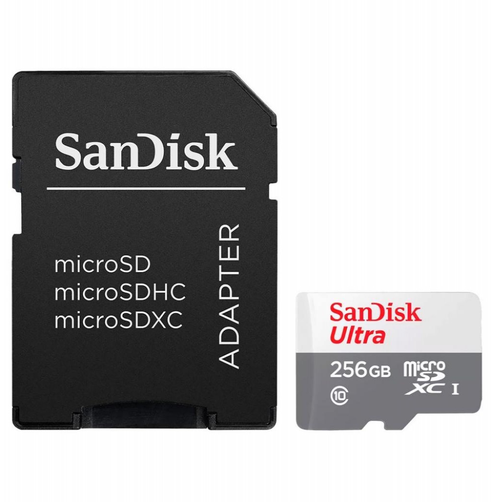 Cartão De Memória SD Micro 256GB Sandisk Ultra C10 100mbs