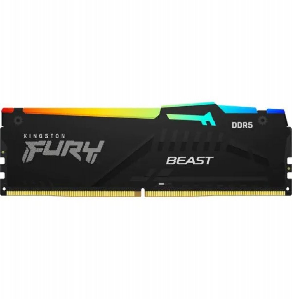 Memória DDR5-16GB 5600 Kingston Fury Beast Black RGB