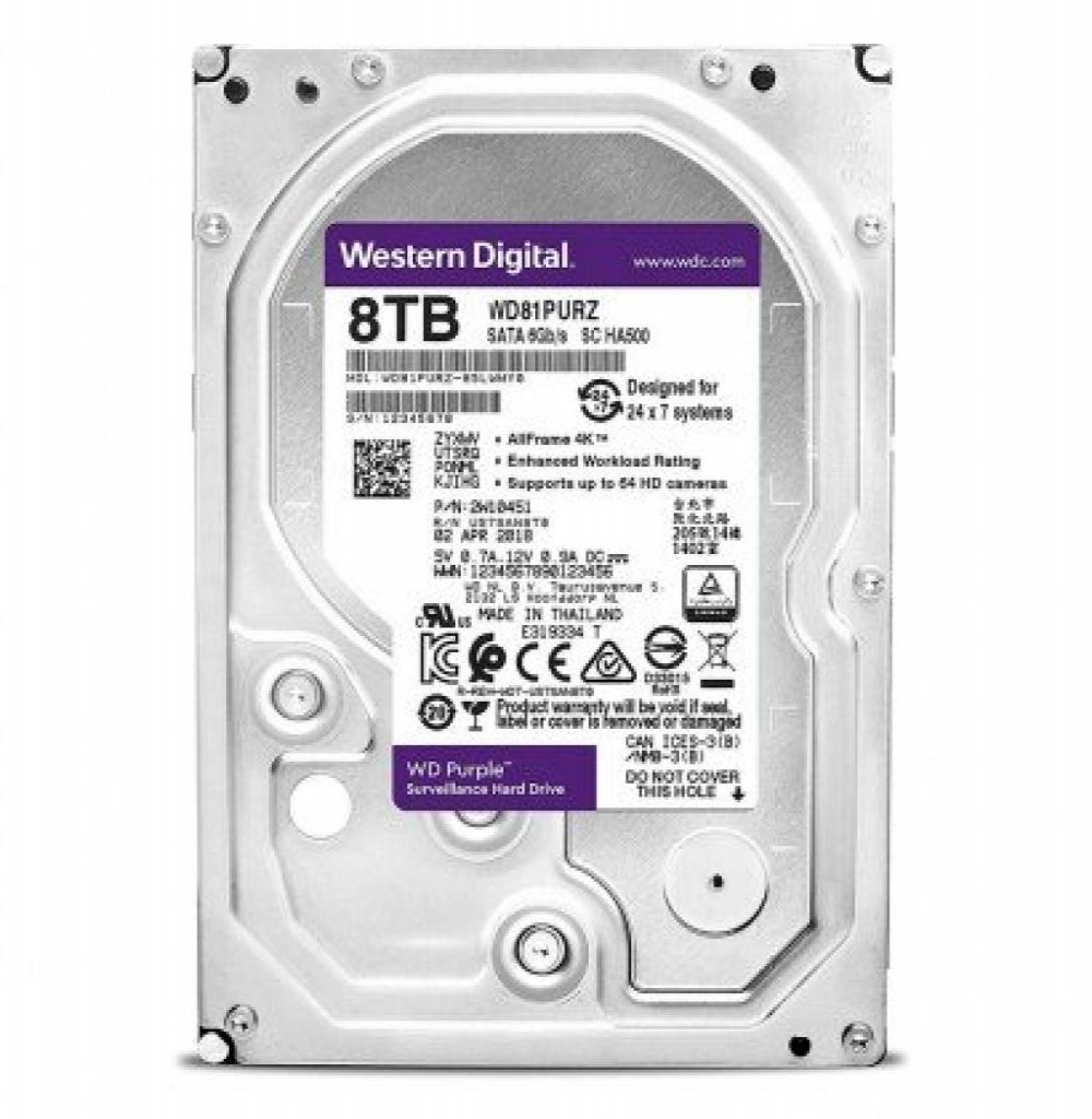 HD SATA3 8TB WD Purple WD82PURZ