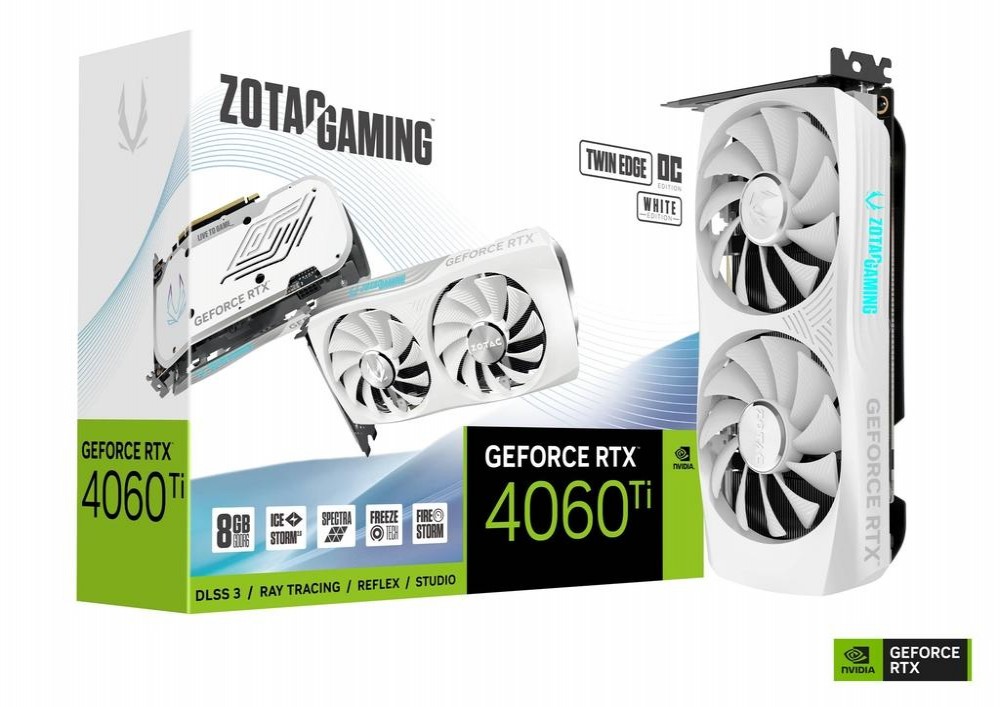 Placa de Vídeo  8GB Exp. GF-RTX4060TI Zotac Twin Edge Oc (ZT-D40610H-10M)