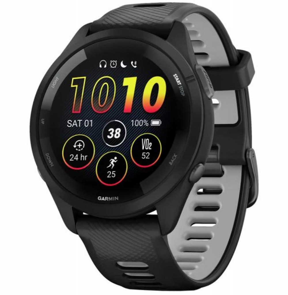 Relógio Garmin Forerunner 265 Black Powder Gray (010-02810-10)