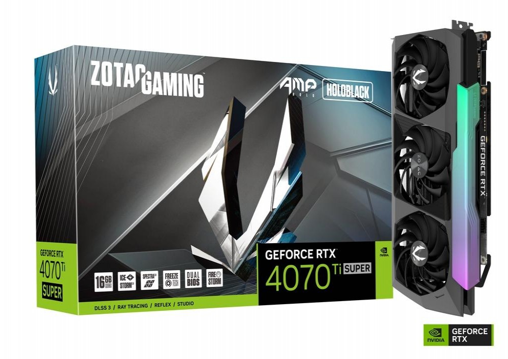 Placa de Vídeo 16GB Exp. Gf-Rtx4070TI Super Zotac AMP Holo (ZT-D40730F-10P)