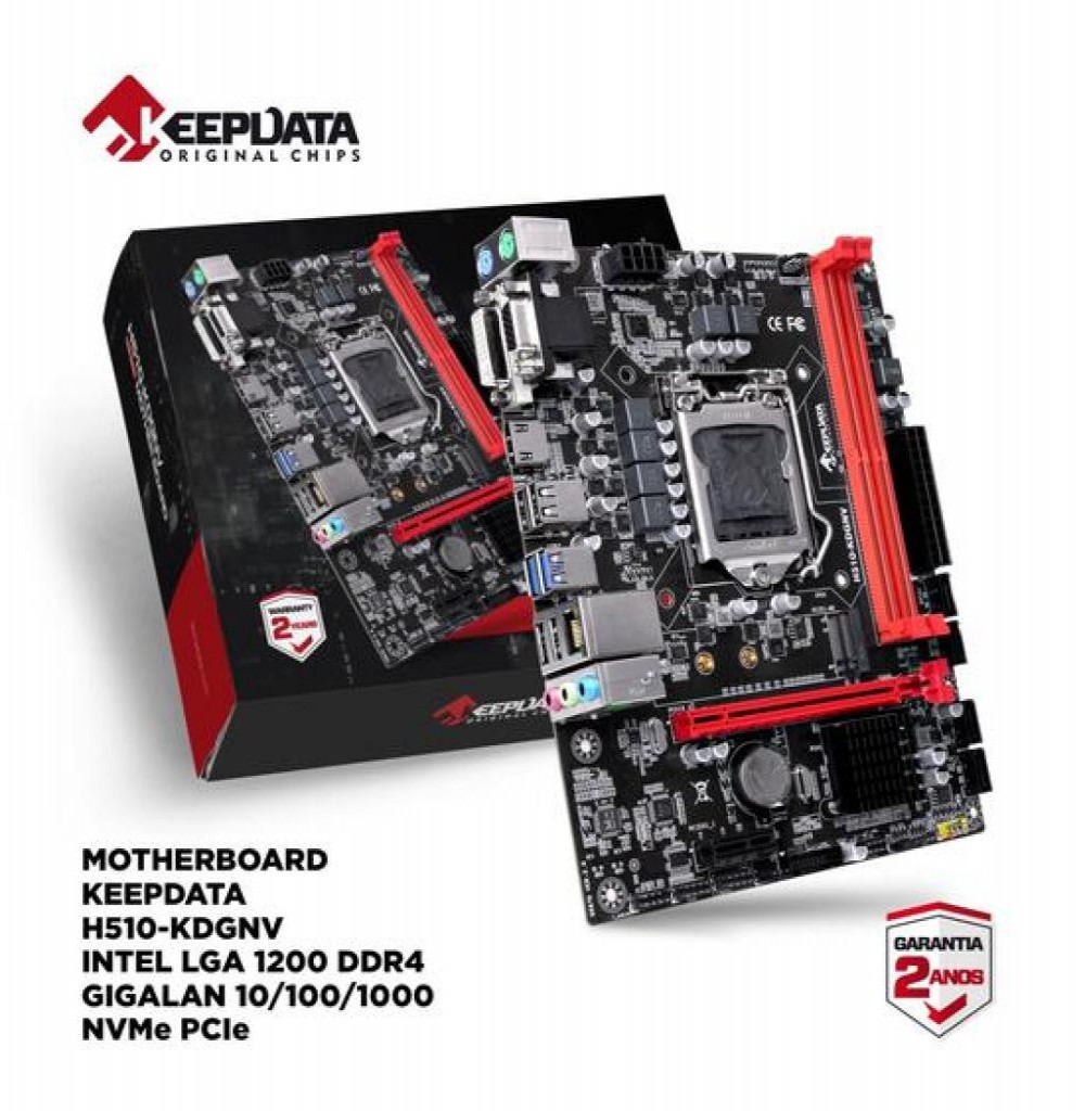 Placa Mãe Intel (1200) Keepdata H510-KDGNV DDR4 HDMI/NVME