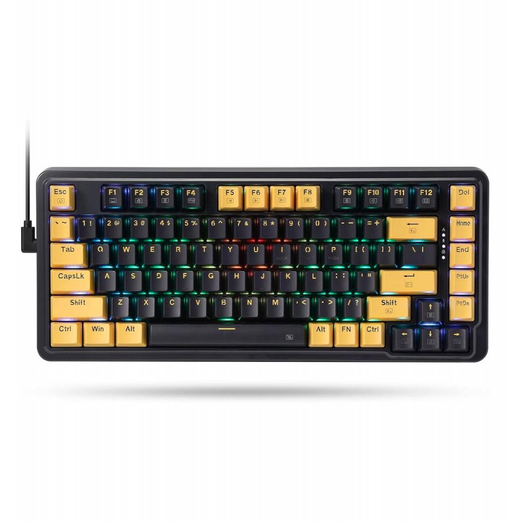 Teclado Usb Redragon Elf K649PY Preto/Amarelo Inglês