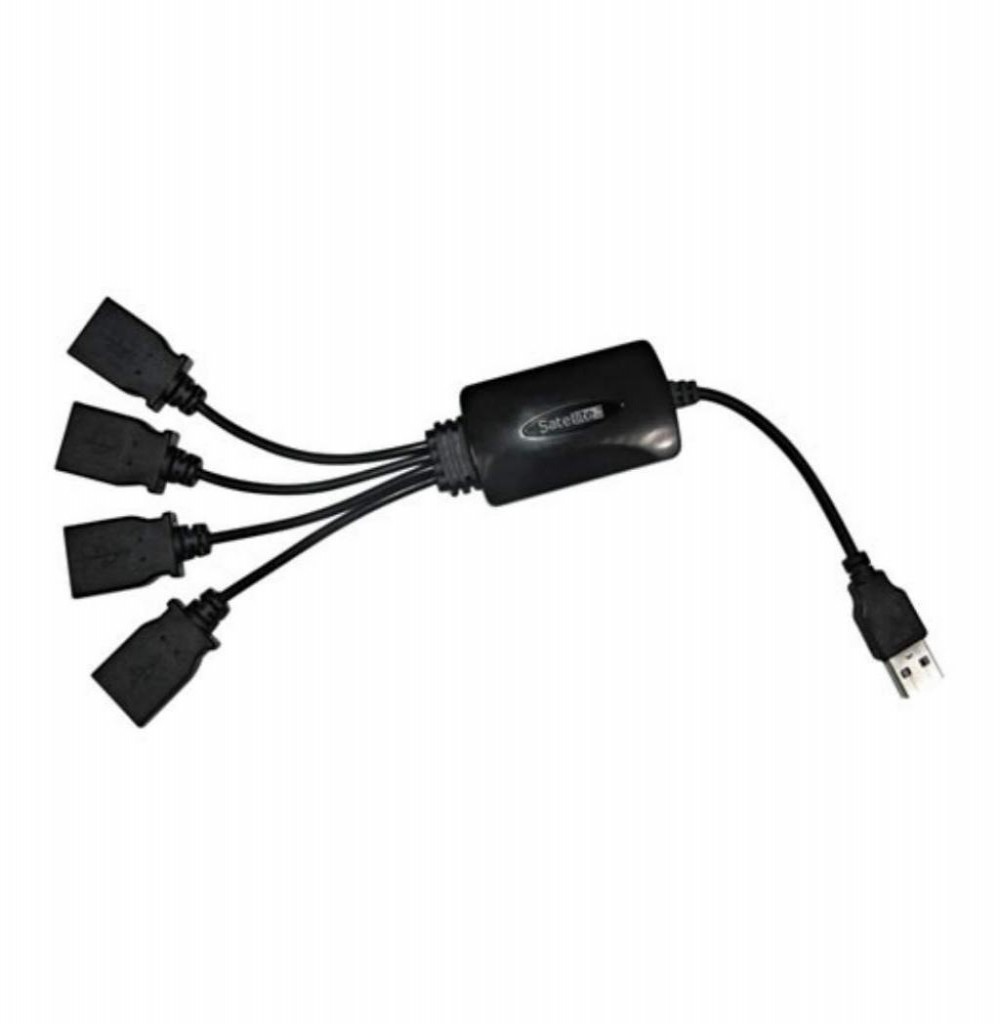 Hub 4 Puertas Sate  A-HUB05 Preto USB 2.0