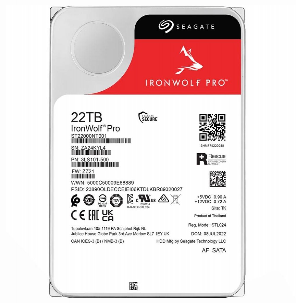 HD SATA3 22TB Seagate Ironwolf Pro ST22000NT001