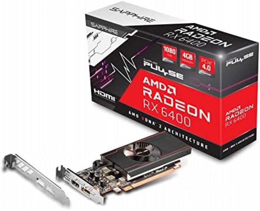Placa de Vídeo  4GB EXP. RX-6400 Sapphire Radeon Pulse (11315-01-20G)