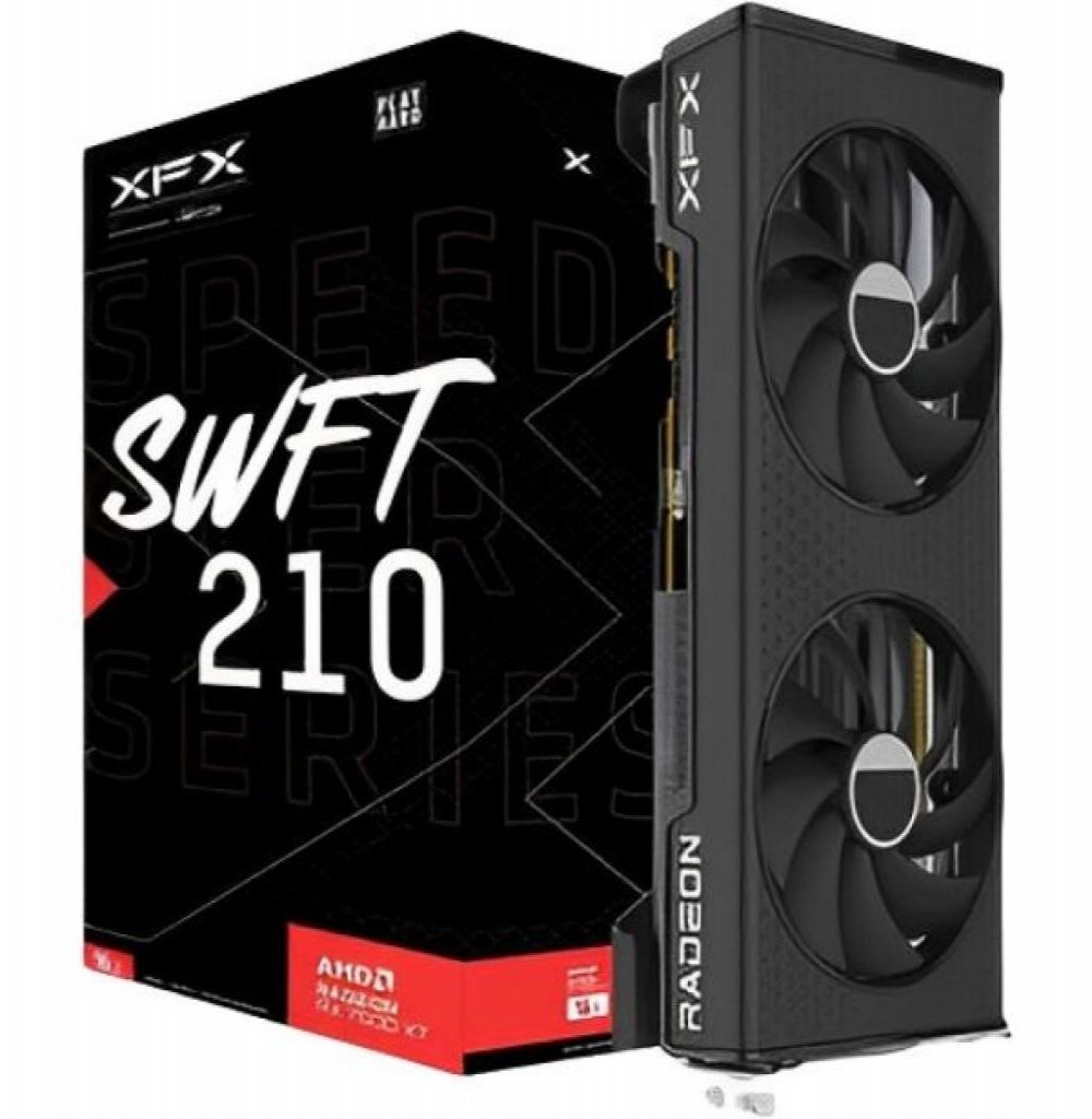 Placa de Vídeo 16GB EXP. RX-7600 XT XFX Speedster SWFT210 (RX-76TSWFTFP)