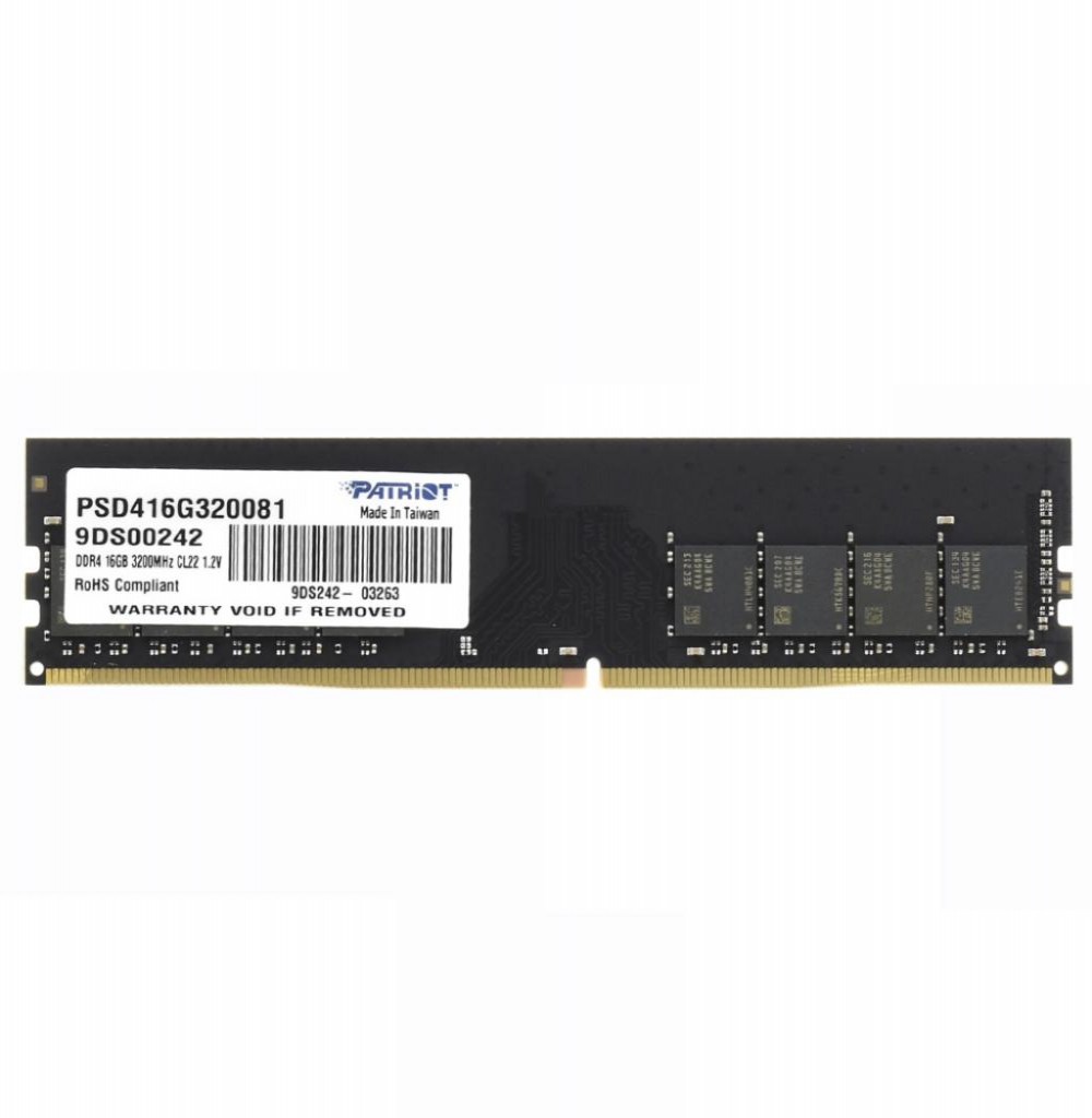 Memória DDR4-16GB 3200 Patriot Signature PSD416G320081
