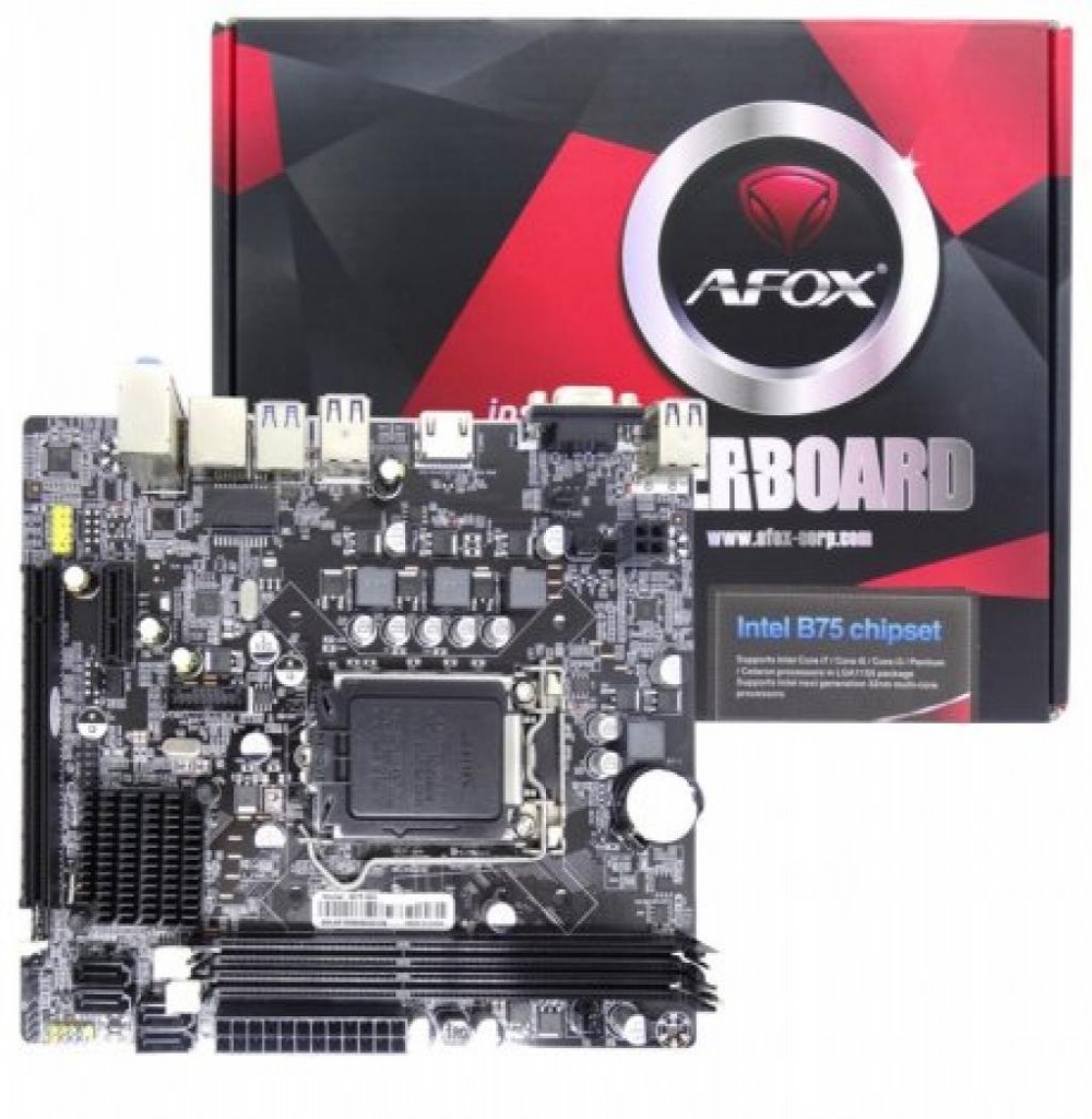 Placa-mãe Intel 1155 Afox IB75-MA5