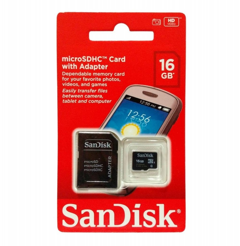Cartão de Memória Micro 16GB SanDisk
