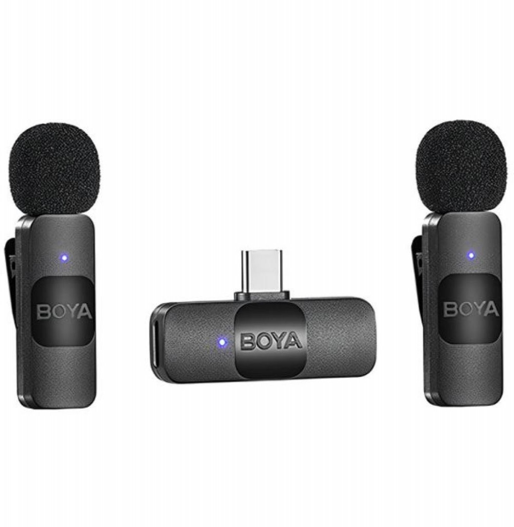 Microfone Boya Lightning BY-V20 2TX+1RX 