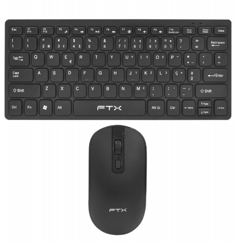 Teclado BT FTX FTXGK03 C/Mouse S/Fio Preto Português