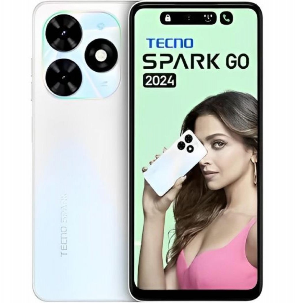 Celular Tecno Spark Go 2024 GB6 4/128GB Branco