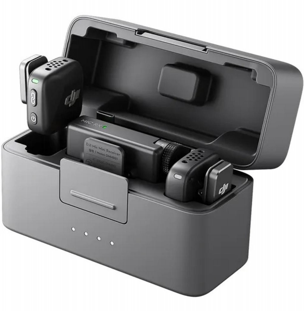 Dji Microfone Mic Mini (2TX+1RX) + (Charging Case)